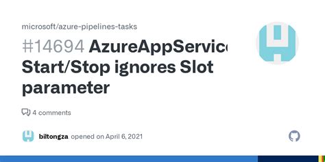 azureappservicemanage@0|AzureAppServiceManage@0 Start/Stop ignores Slot parameter .